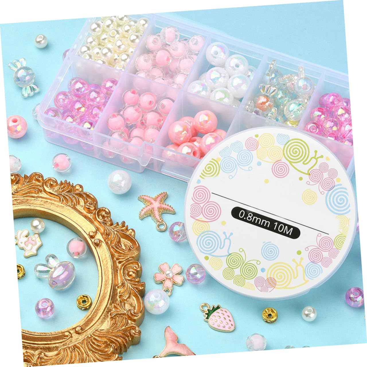 VILLCASE 3ensembles Kit De Fabrication De Bijoux Ensemble De Perles Pour Bracelet Charm Avec Perles Étoile Cœur Bricolage Créatif Pour Adultes