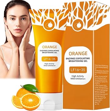 Purifying Exfoliating Gel - Orange Exfoliating Gel - Gentle Peeling Cleanser for Face and Body, Effective Radiant Skin Scrub with Orange Bubble Formula