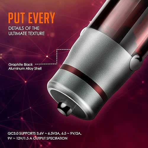 Miniatura 3 de Car Phone Charger, 3A Max Qualcomm QC3.0 Fast Charging Smallest Cigarette Lighter Adapter, for iPhone 14 Pro/13/12/11, Samsung Galaxy S23/S22/S21,