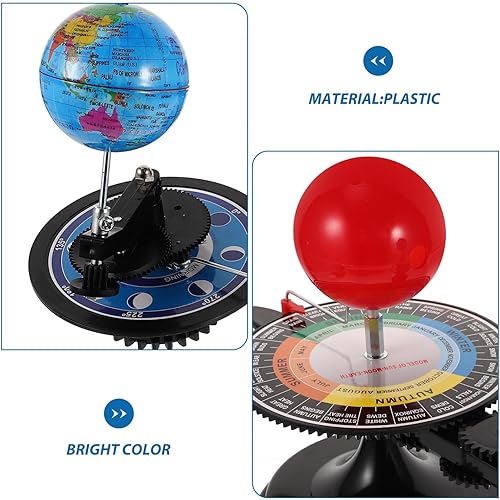 Miniatura 4 de Alipis Kit de modelo de sistema solar, globo, tierra, sol, luna, sistema solar orbital giratorio orbital alrededor del tallo solar, juguete orbital