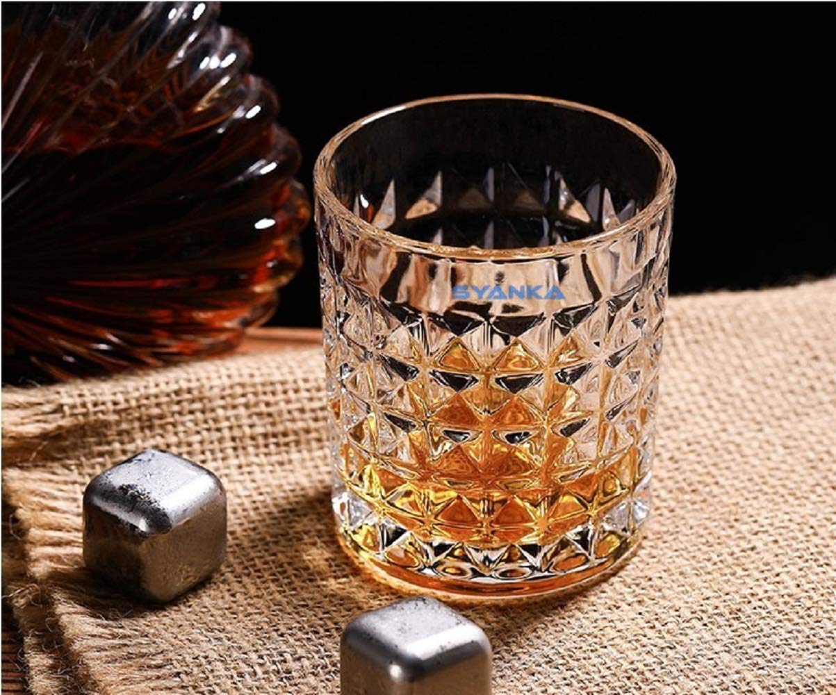 SYANKA Diamond Whiskey Glasses - Set of 6 -3 SYANKA Diamond Whiskey Glasses - Set of 6 -3