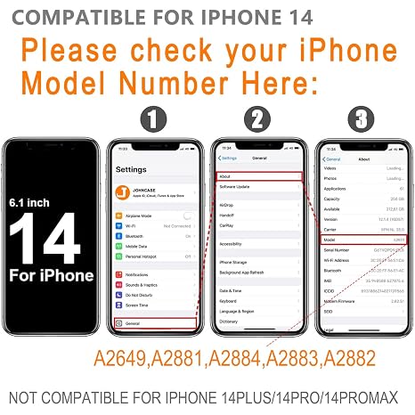 Johncase Original OEM Wireless Charging Coil Flex Cable Replacement for iPhone 14 Fast Charging, Easy Install, Durable & High Compatibility