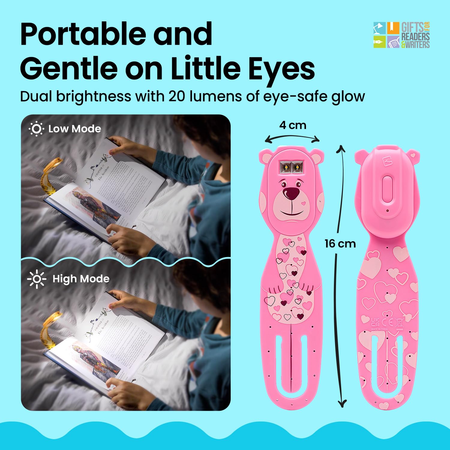 Luz de Lectura Recargable Flexilight | Marcador y Luz de Lectura 2 en 1 | Lámpara LED con Clip | Luz de Libro para Leer para Niños, Adultos | Accesorios Libros | Regalo Lectores