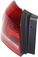 Vista 2 de Evan Fischer Conjunto de luz trasera exterior del lado del conductor compatible con Volkswagen Passat 2012-2015 con bombilla