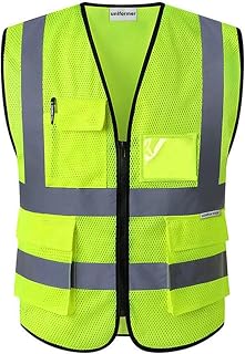 uniformer Premium Safety Jacket for Men and Women | Reflective High Visibility | Ideal Unisex Safety Jacket for Civil Engi... Price In India