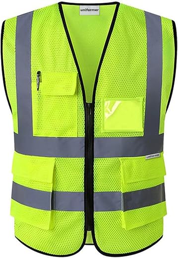 uniformer Premium Safety Jacket for Men and Women | Reflective High Visibility | Ideal Unisex Safety Jacket for Civil Engi...