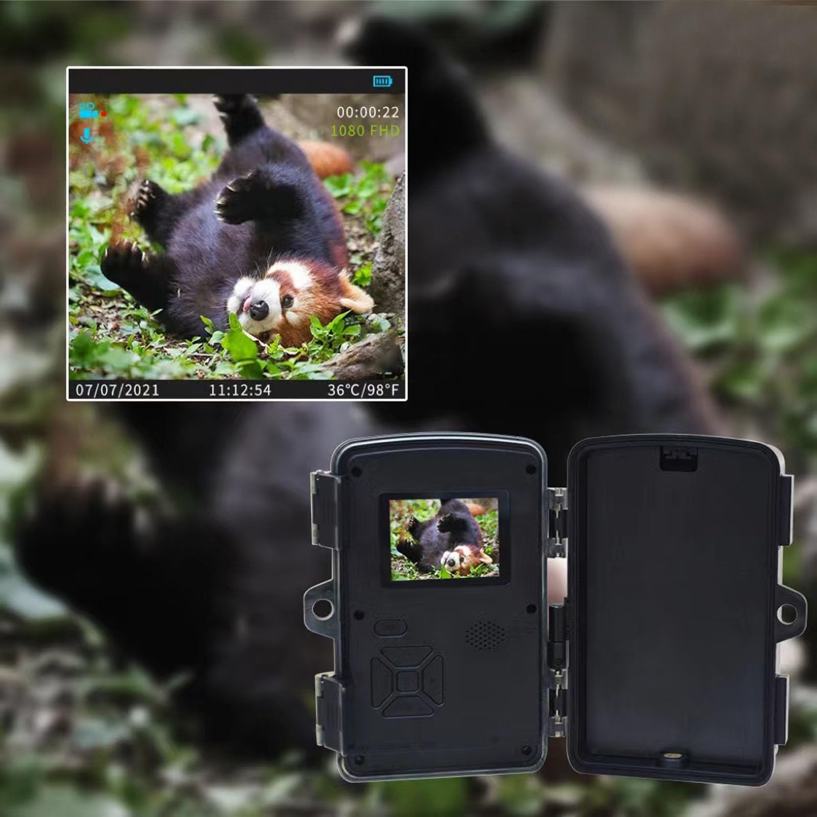 GOWENIC 16MP Motion Activated Trail Camera, 1080P Game Camera with Night, IP66 for Hunting, Wildlife Monitoring, Cycling, Camping