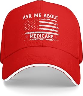 Ask Me About Medicare Hat Health Insurance Consultant Golf Dad Baseball Cap Running Hats for Men Women