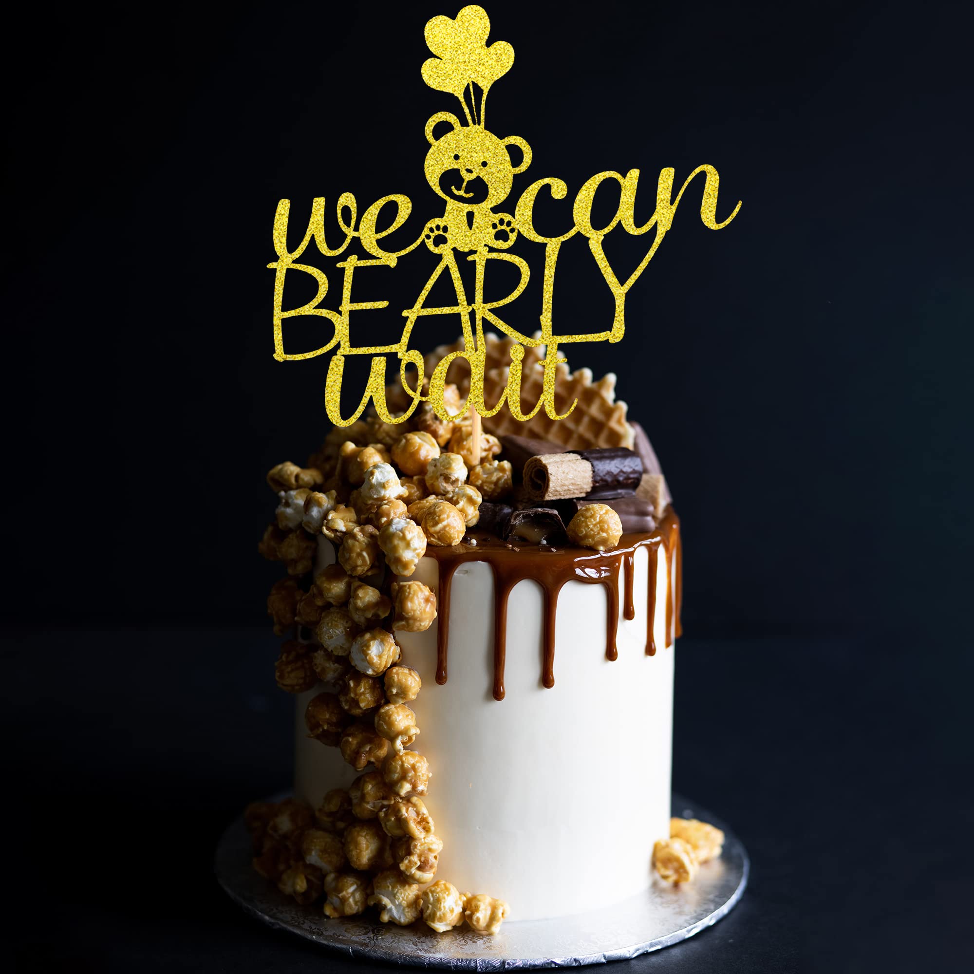 Cake Topper We Can Bearly Wait We Can | Teddy Bear Cake Topper | Baby ...
