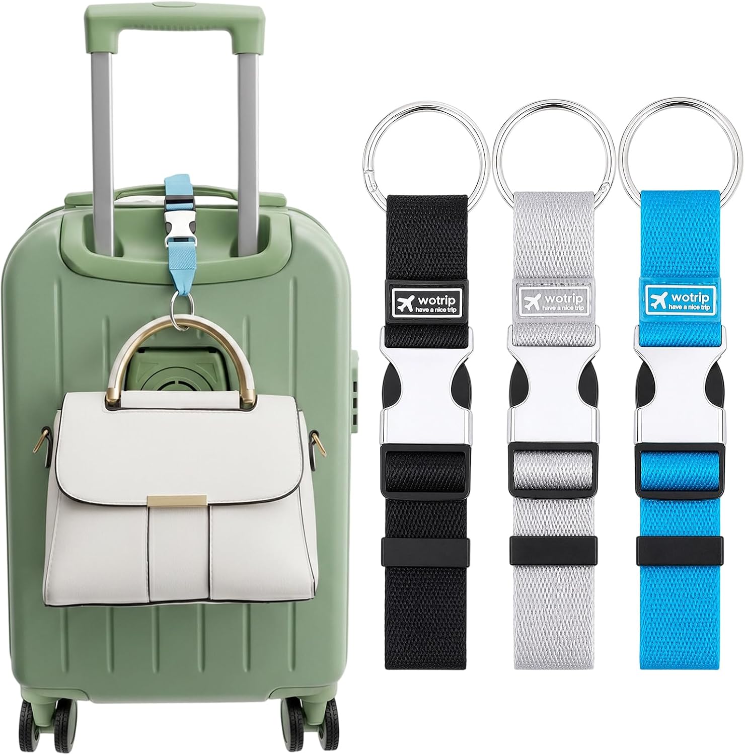 3 PCS Luggage Connector, Quvvarly Add a Bag Luggage Strap Heavy Duty
