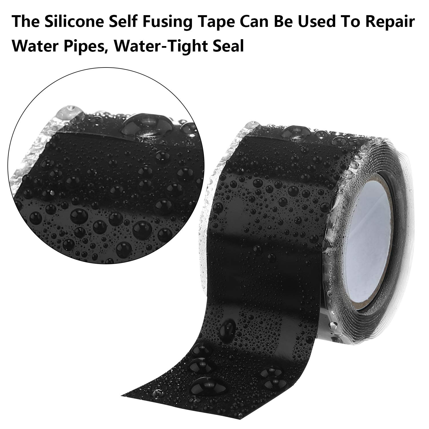 6 Rolls Self Fusing Silicone Tape, Rubber Pipe Sealant Tape Sealing for Garden Plumbing and Hose Emergency Repair Waterproof