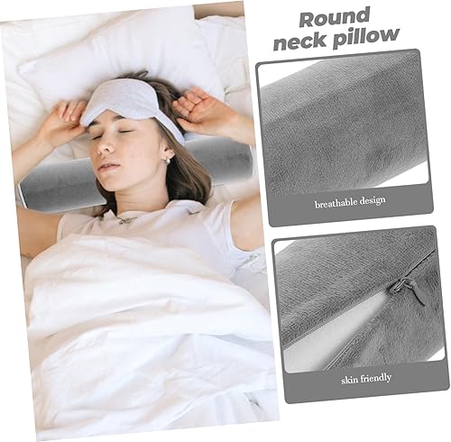 Miniatura 6 de IMUSINICE Almohada de cuello Almohada lumbar Almohada cilíndrica Almohada de pierna Almohada para dormir Almohada de apoyo cervical Almohada Redondo