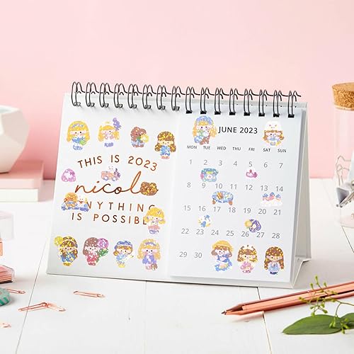 Miniatura 3 de HINZIC 40 hojas de calcomanías kawaii coreanas Deco autoadhesivas de oso, conejo, tigre, gato, calcomanías Kpop para tarjetas fotográficas,