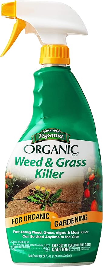 Amazon Com Espoma 839329 Organic Weed And Grass Killer Brown A Patio Lawn Garden