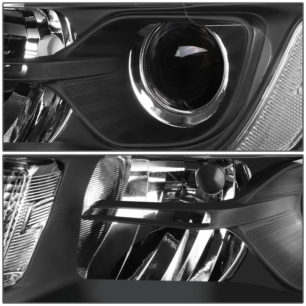 Buy Black Housing Clear Corner Projector Headlights Head Lamps