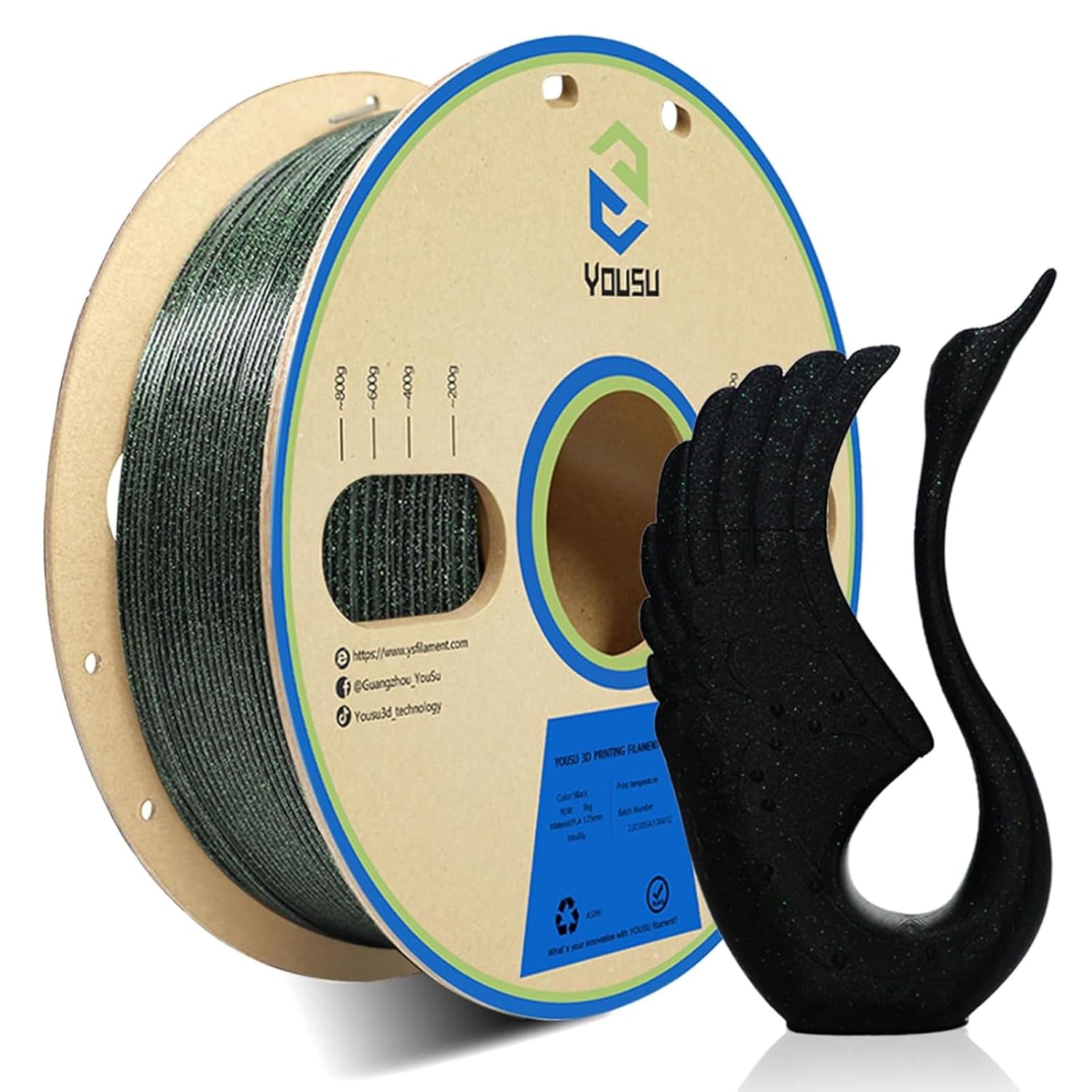 3D Printer, Filament 1.75mm, PLA Glow in The Dark 3D Printing Material Compatible with FDM 3D Printers Accuracy (5)