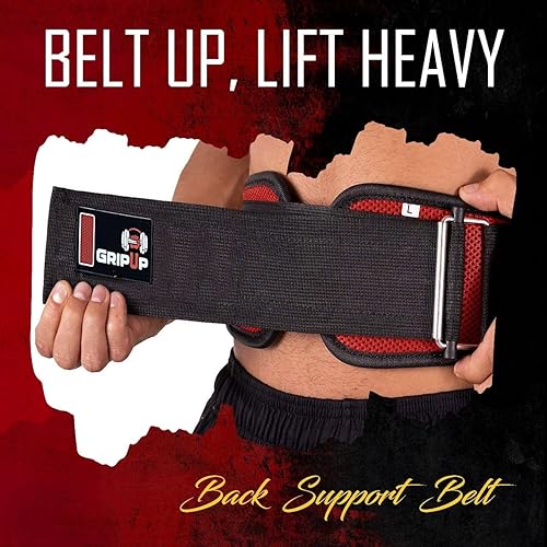 Miniatura 4 de Cinturón de levantamiento de pesas de 6 pulgadas con bloqueo automático curvado y acolchado en la espalda, cinturón de gimnasio para ejercicio de