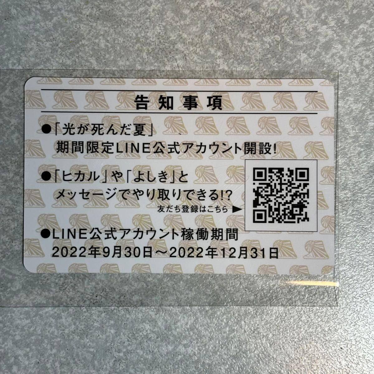 Light Dead Summer Bonus Item Yoshiki Student ID Card : Amazon.ca