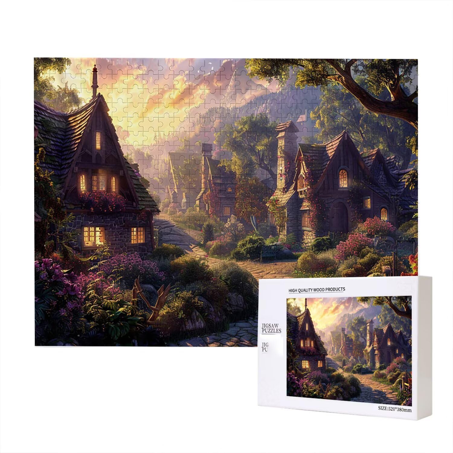 Jigsaw Puzzle, 6000 Pezzi Puzzle Classici, Villaggio Puzzle Rilassamento Intelligence, Mpossibile Difficile Puzzle Impegnativo per Adulti Puzzle Gioco Familiare, Regalo per Amore Amico Vista fr0-976