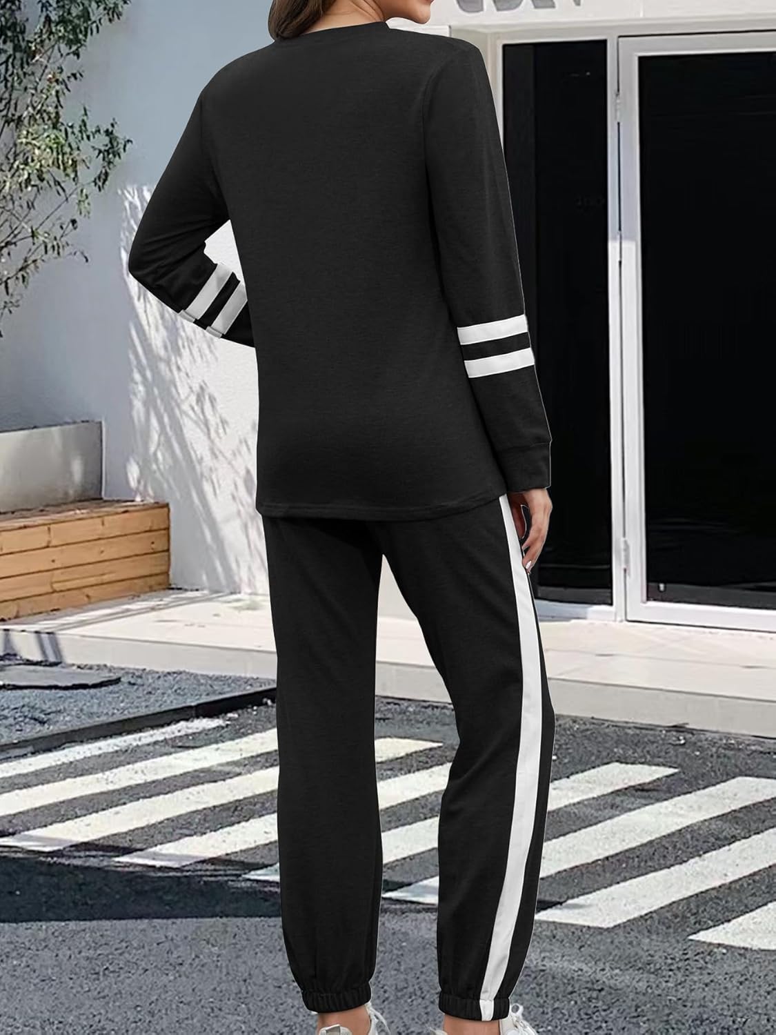 Phophila Lounge Sets for Women 2 Piece Sets Fall Casual Travel Outfits Sweatshirts Pajamas Set Matching Clothing - Image 3