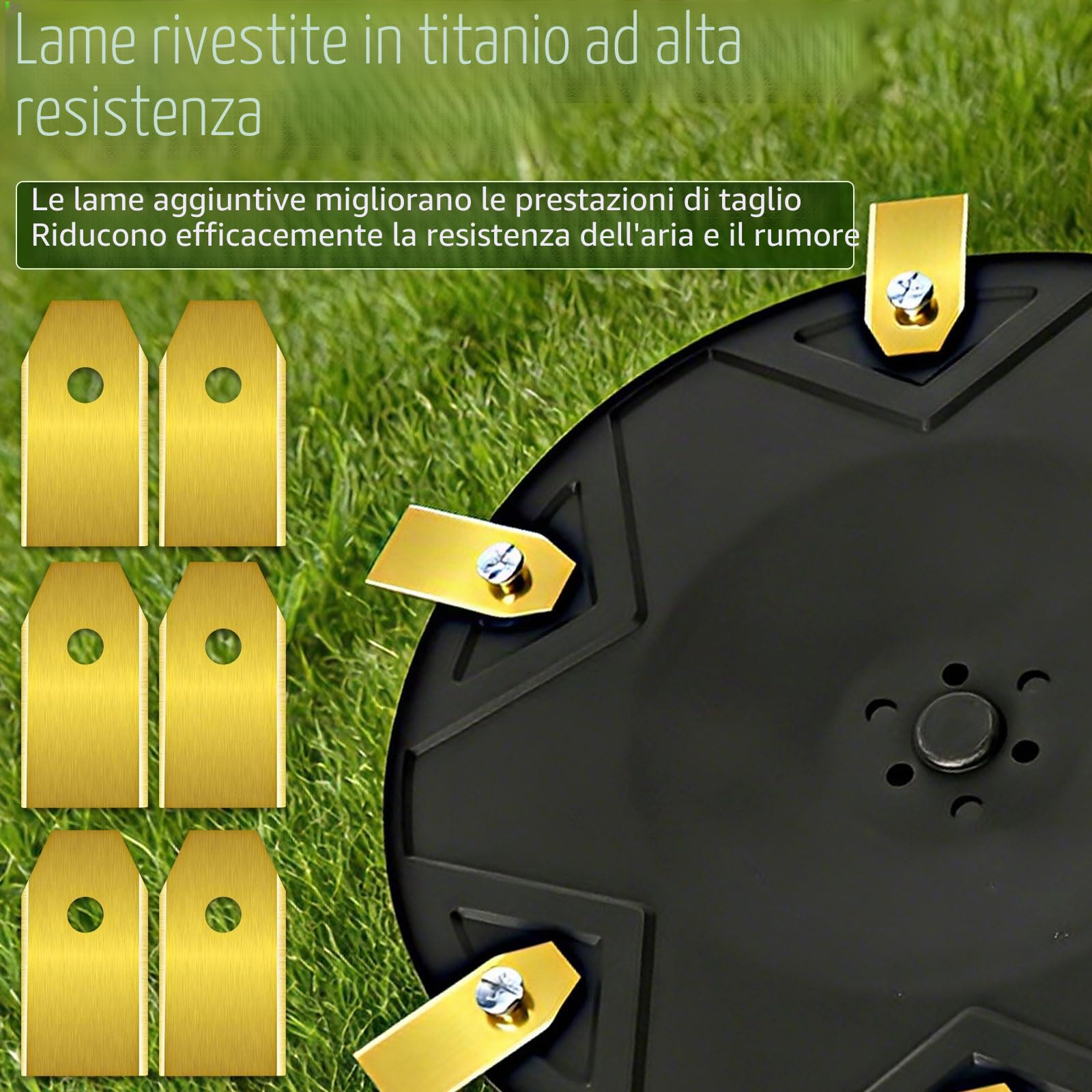Disco di Taglio + 30 Lame, Compatibile con DREAME A1 A1 PRO A2 | compatibile con MOVA 600 600 KIT 1000 piastra con lame