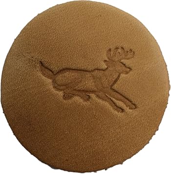 Leaping Deer 3D Leather Stamp (Left Facing)