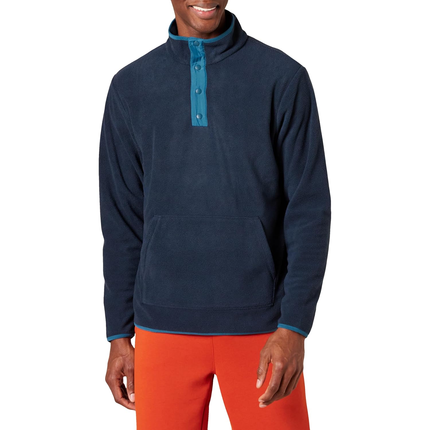 Amazon Essentials Mens Snap-Front Pullover Polar Fleece Jacket