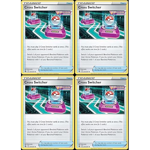 Cross Switcher 230/264 - Fusion Strike - Pokemon Trainer Card Lot - Playset x4
