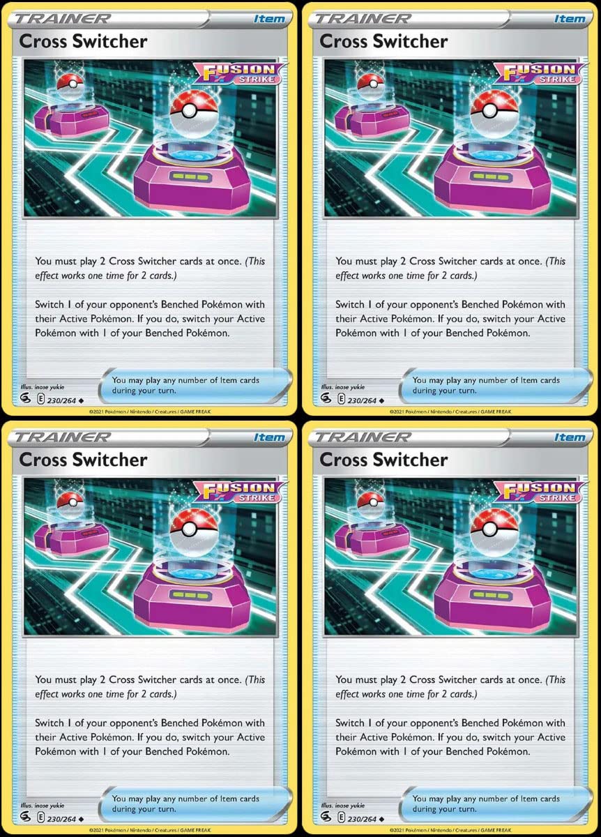 Cross Switcher 230 264 - Fusion Strike - Pokemon Trainer Card Lot - Playset x4