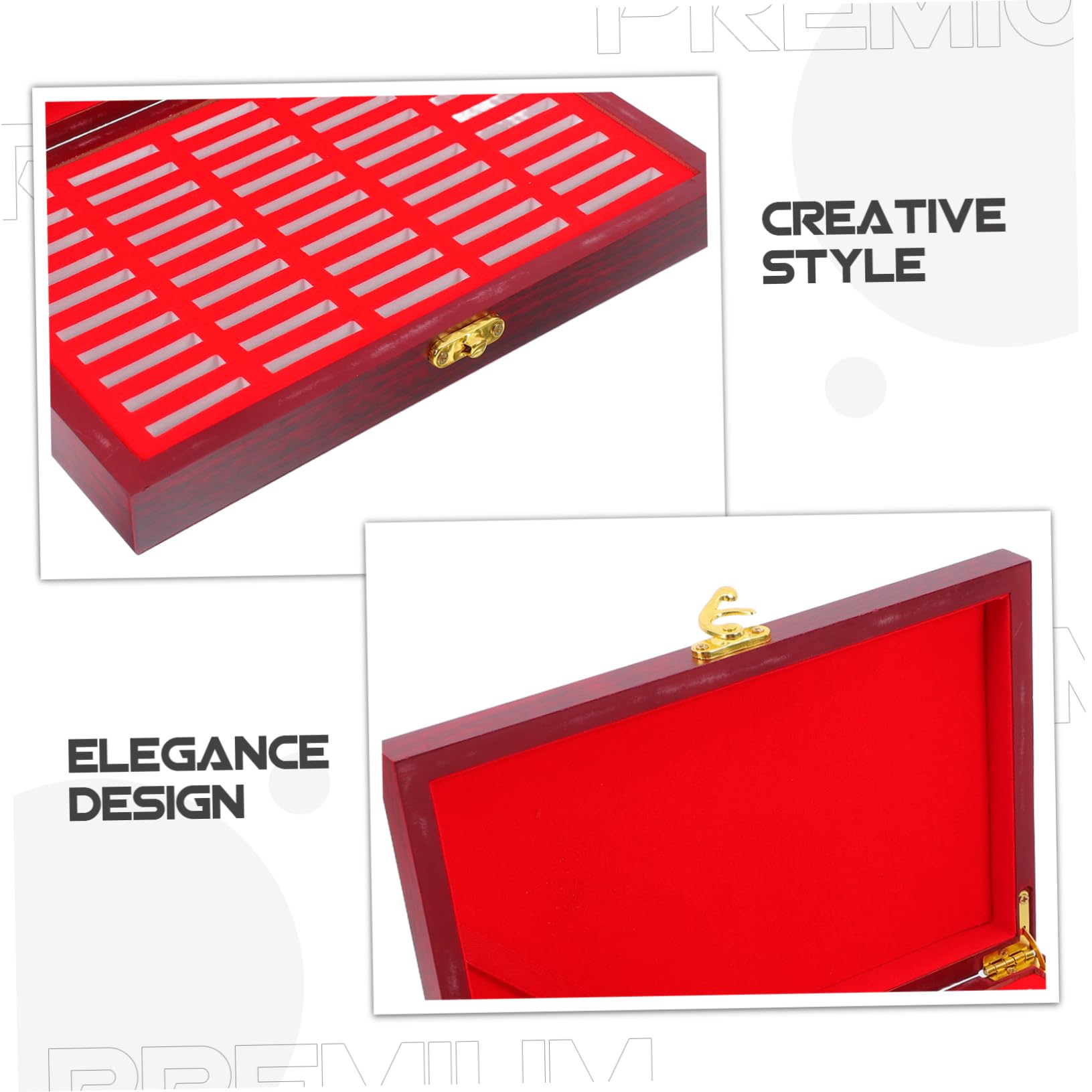 Caja de Monedas de Madera para Colección, 50 Unidades