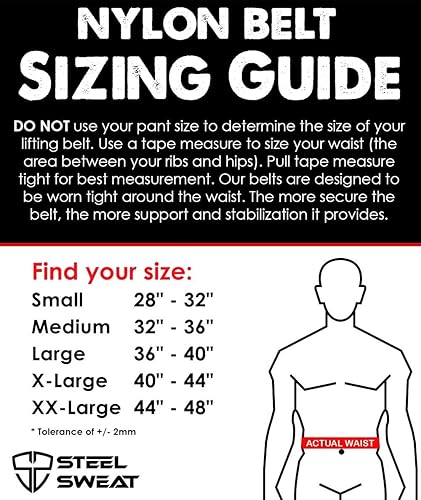 Miniatura 2 de Steel Sweat Cinturón de levantamiento de pesas  Nylon de 6 pulgadas firme y cómodo soporte de espalda, mejor para entrenamientos en el gimnasio,