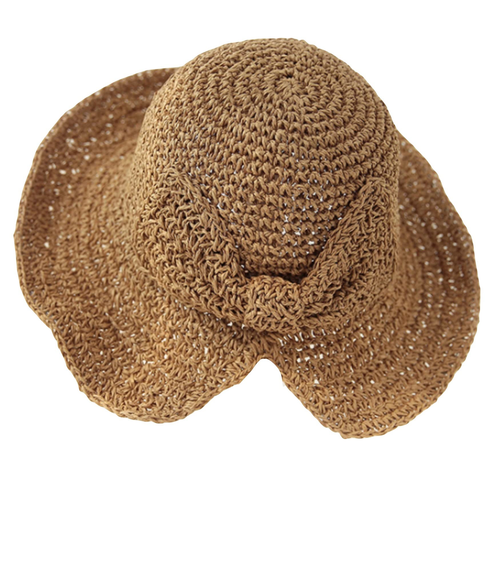 WEIGEER Straw Hat Women Beach Sun Hat Foldable Wide Brim Floppy Summer Hat for Women Girls Cap With Bow Travel Hat Fisherman Hat