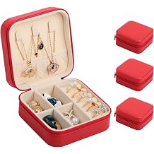 17Dec 3-Pack Small Travel Jewelry Case Organizer,Mini Travel Essentials for Women,Bridesmaid Gifts Birthday Gifts for Women,Small Jewelry Box for Girls 8-12
