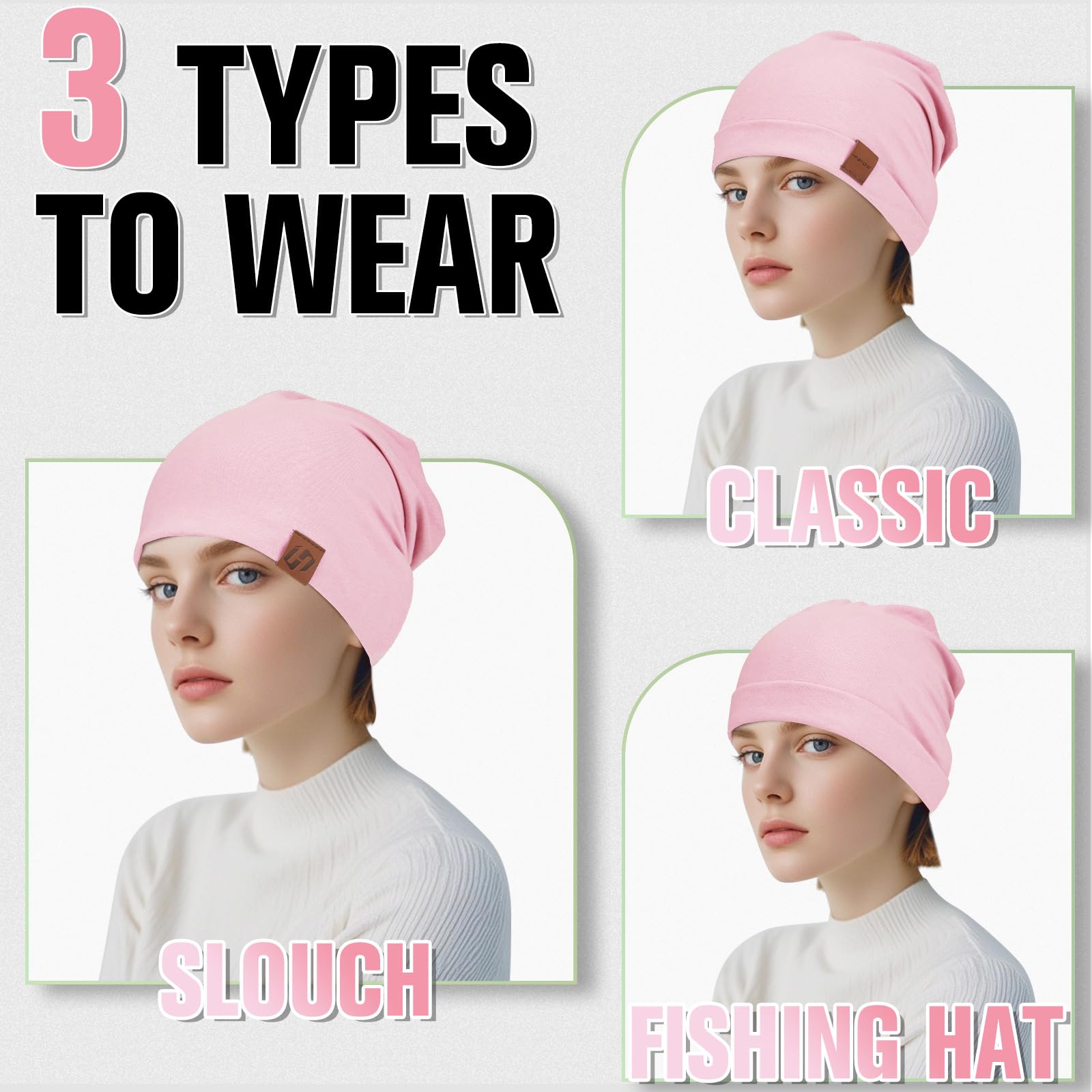 GXCROR - Berretto unisex, in cotone, morbido e sottile, leggero, traspirante, per tutte le stagioni
