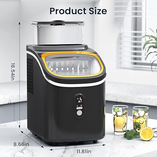 Miniatura 2 de ZAFRO Máquina de hielo para encimera, 30 libras24 horas, función de limpieza automática y máquina de hielo con temporizador de 24 horas con cuchara