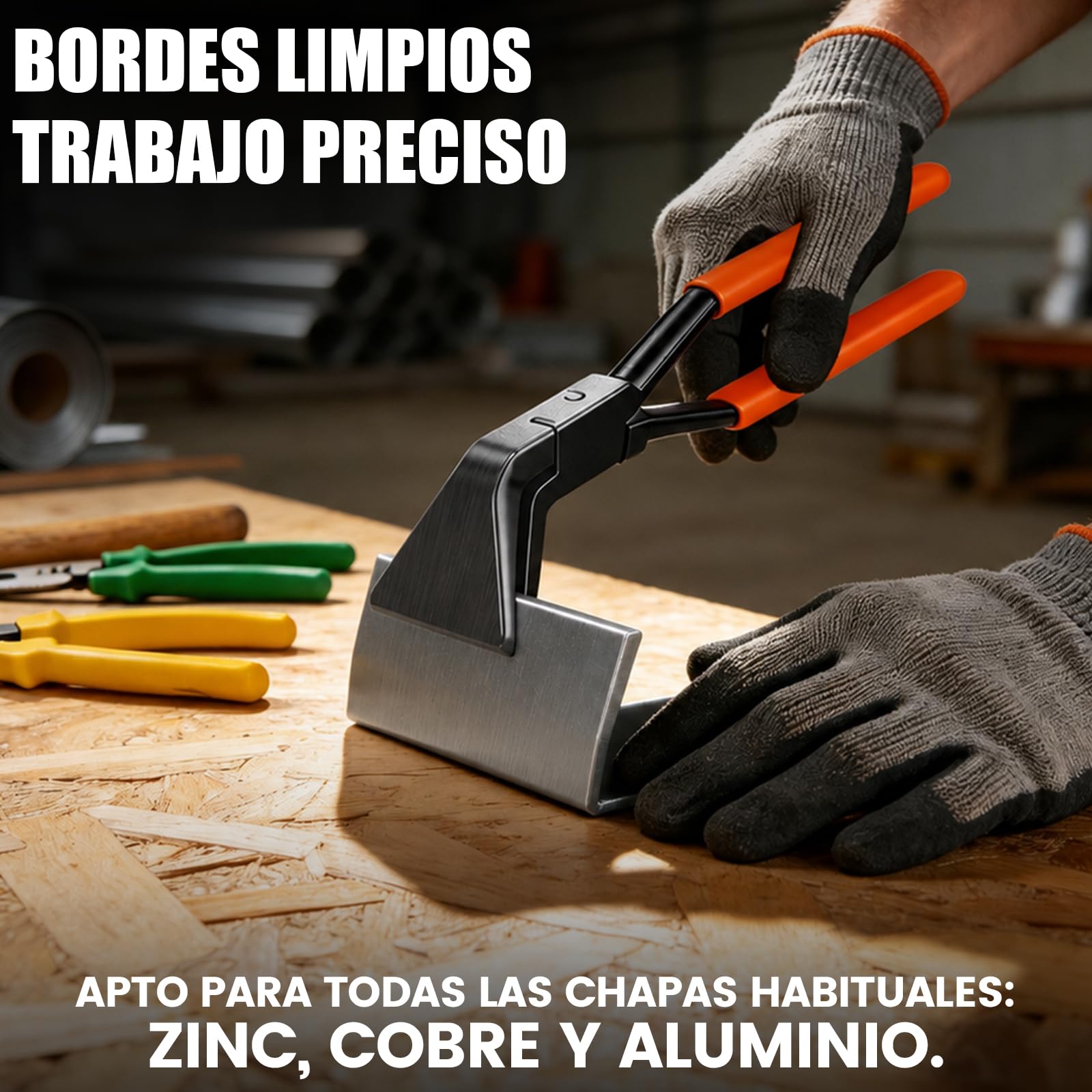 Juego de 3 alicates plegables, alicates con caja de alicates de chapa, alicates de desmontaje de 0°, 45° y 90, longitud 280 mm, ancho de boca de 55 mm, alicates de flexión, acero al carbono negro