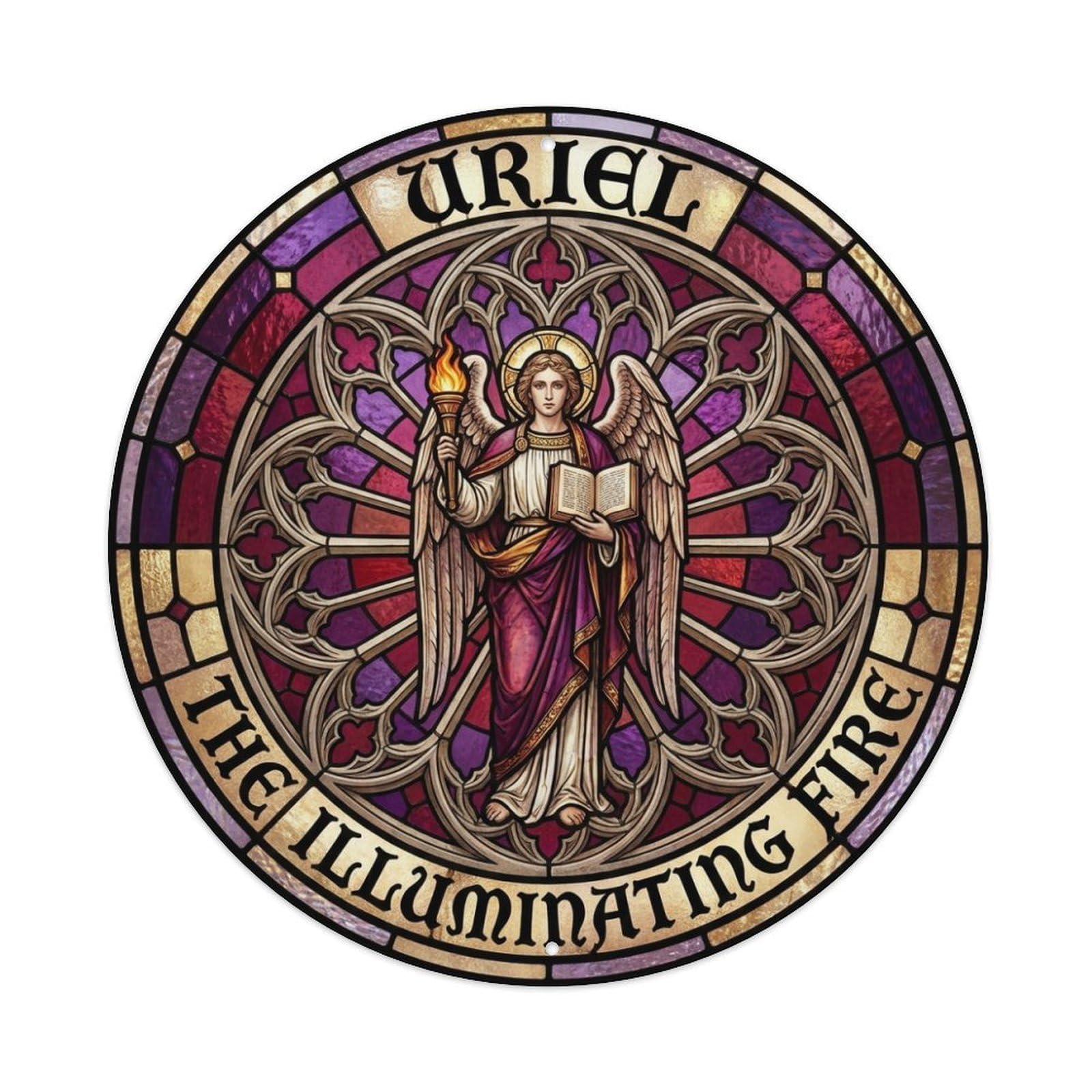 Archangel Uriel The Illuminating Fire Holy Wisdom Metal Tin Sign