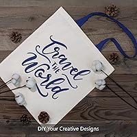 Vista 3 de TOPDesign – Paquete de 6 bolsas de tela de algodón de 16 pulgadas x 15 pulgadas, ligeras, medianas y reutilizables, adecuadas para bricolaje