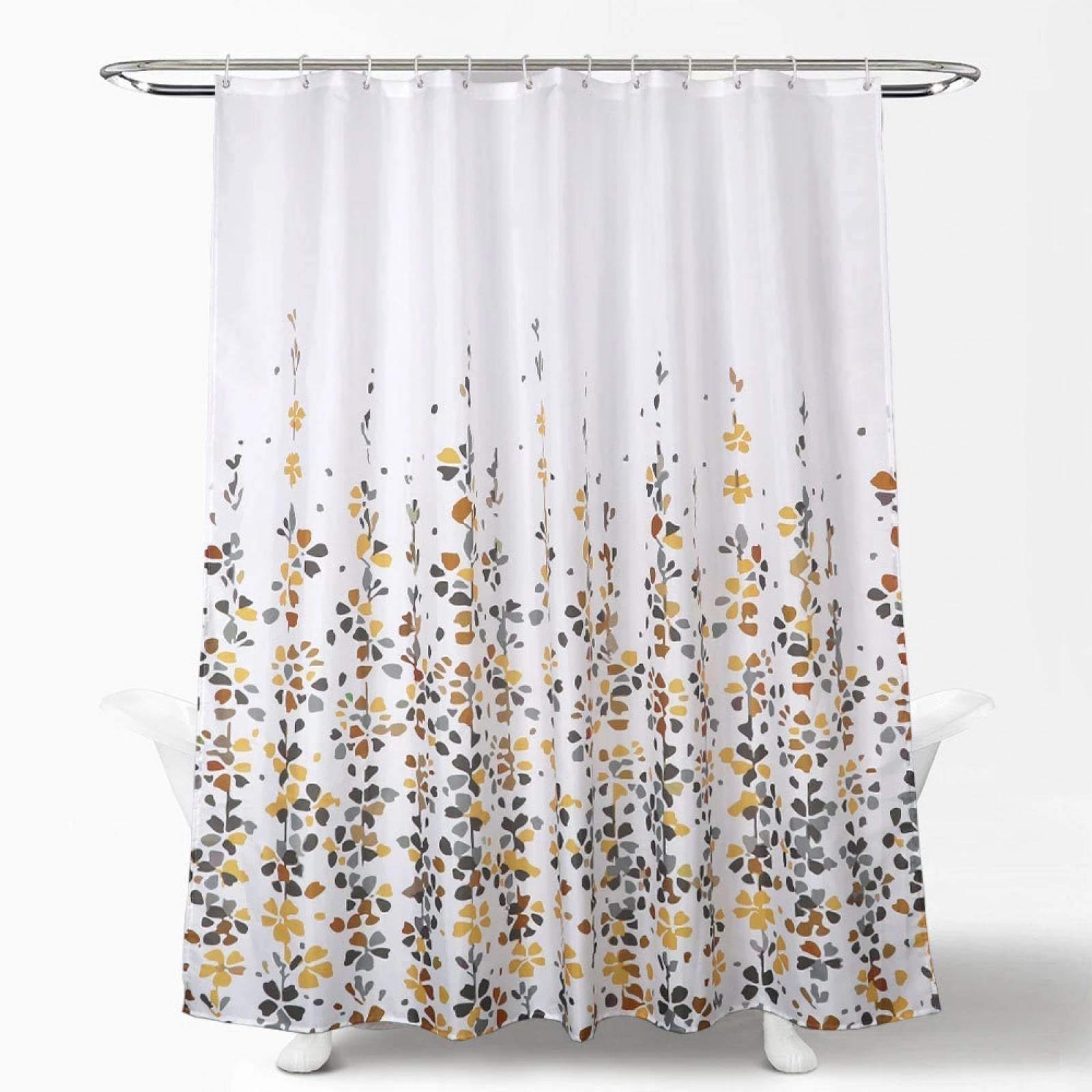 Yellow Tidbits Shower Curtains Bathroom Set Art Printed Shower Curtain Waterproof Polyester Bath Screen Home Decor 57x83in-145x210cm/WxH
