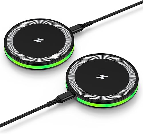 Pixel 10 Pro XL - Almohadilla inalámbrica de carga rápida para Google Pixel 10 9 Pro XL Fold 8 8A 7 7A 6 5, 2 unidades de 15 W Samsung Wireless