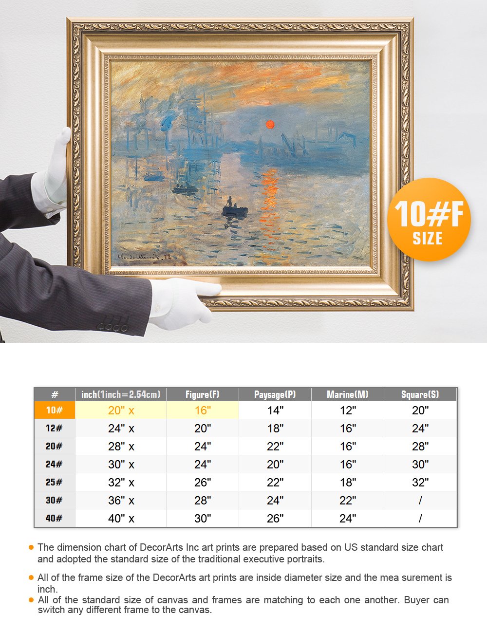 Amazon.co.jp: DECORARTS 印象の日の出 クロード・モネ アート複製