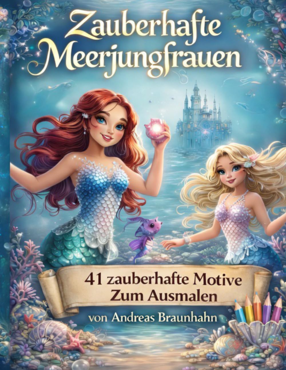 Zauberhafte Meerjungfrauen: zum selber ausmalen