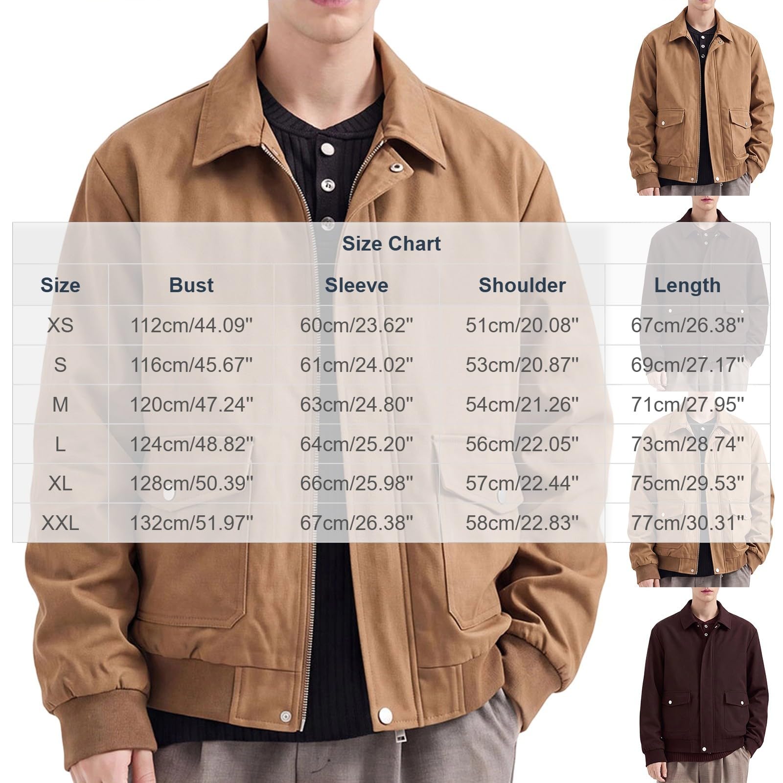 Bomberjacke Herren übergangsjacke Blouson Jacke Cargo Herrenjacke Strickjacke Baseballjacke Freizeitjacke Herbstjacke
