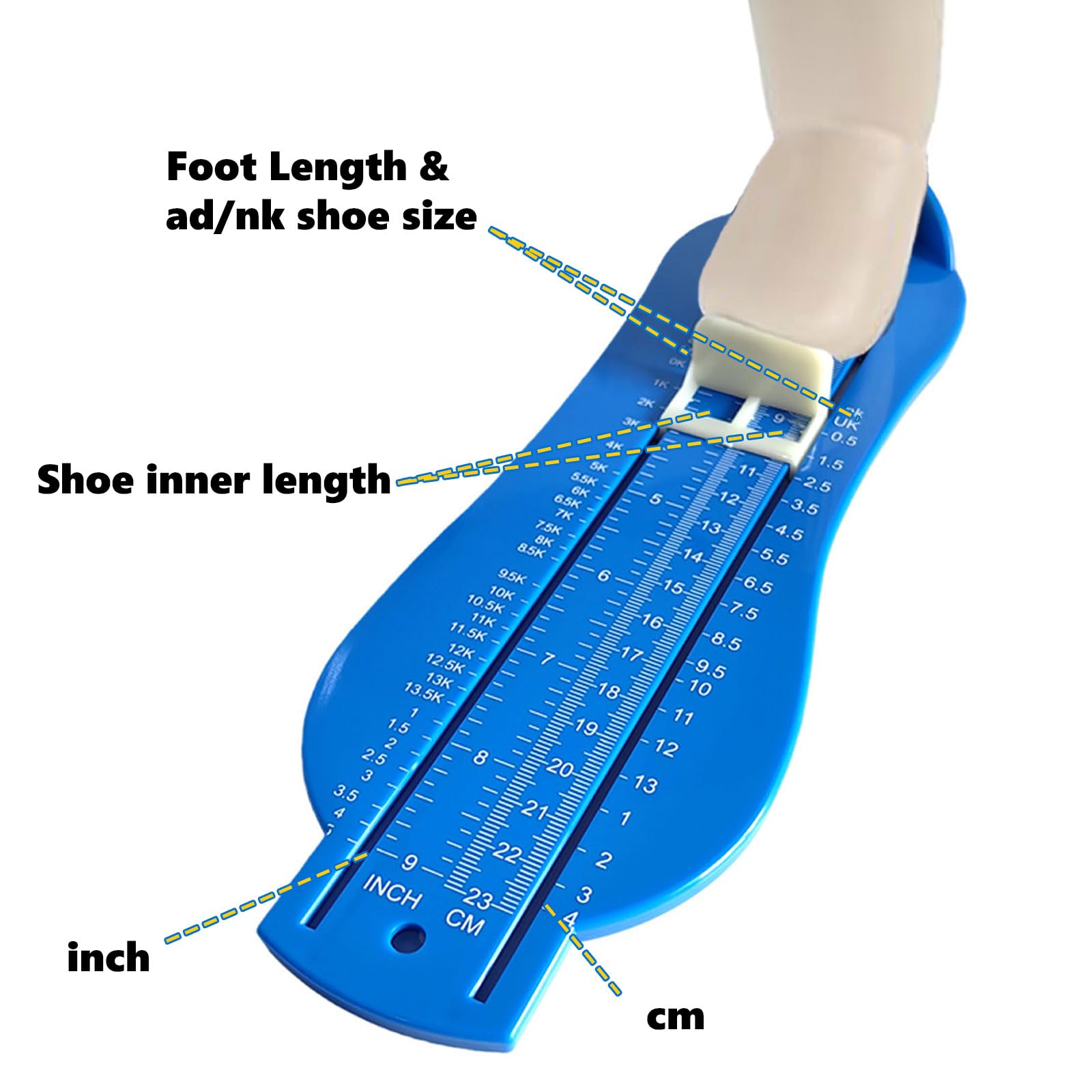 Pedimetre Enfants, Mesureur Foot Enfant, Mesures Pied Enfant, Appareil de Mesure Des Pieds pour Enfants