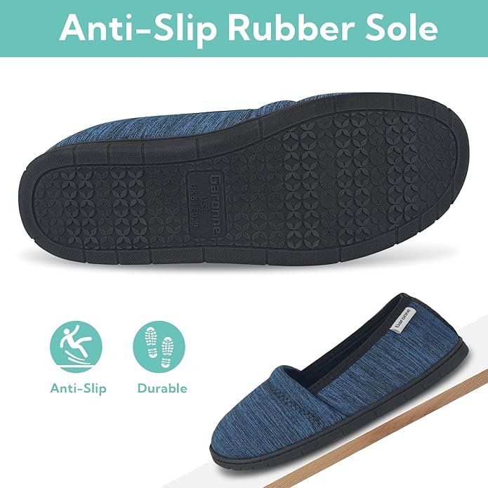 Garonne Pantuflas Ligeras Mujer Suela Antideslizante Algodón miniatura 6