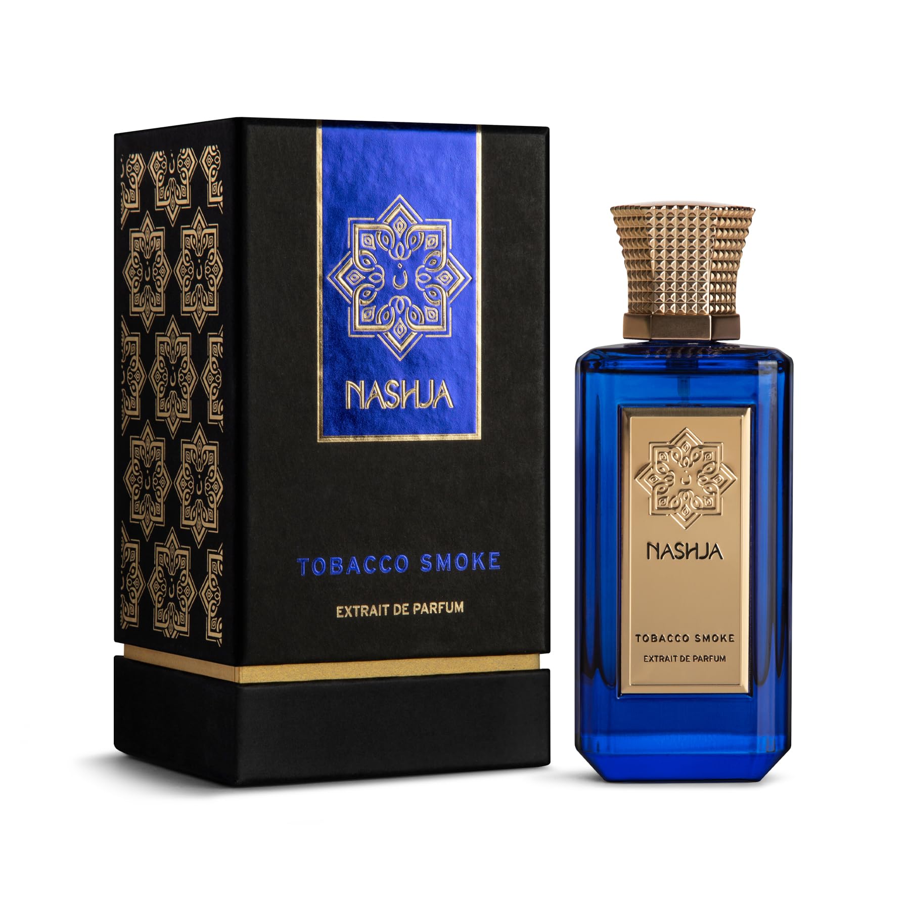NASHJA Tobacco Smoke Extrait de Parfum 100 ml - Profumo Maschile Intenso e Seducente, Fragranza Legnosa e Orientale con Note di Tabacco, Vaniglia e Legni Nobili