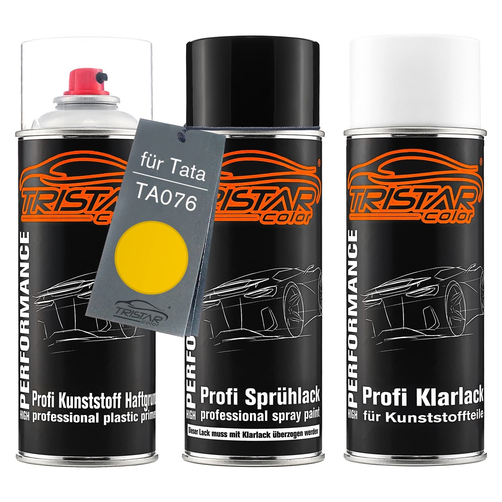 TRISTARcolor Zestaw w sprayu do plastiku do Tata TA076 Sunshine Yellow