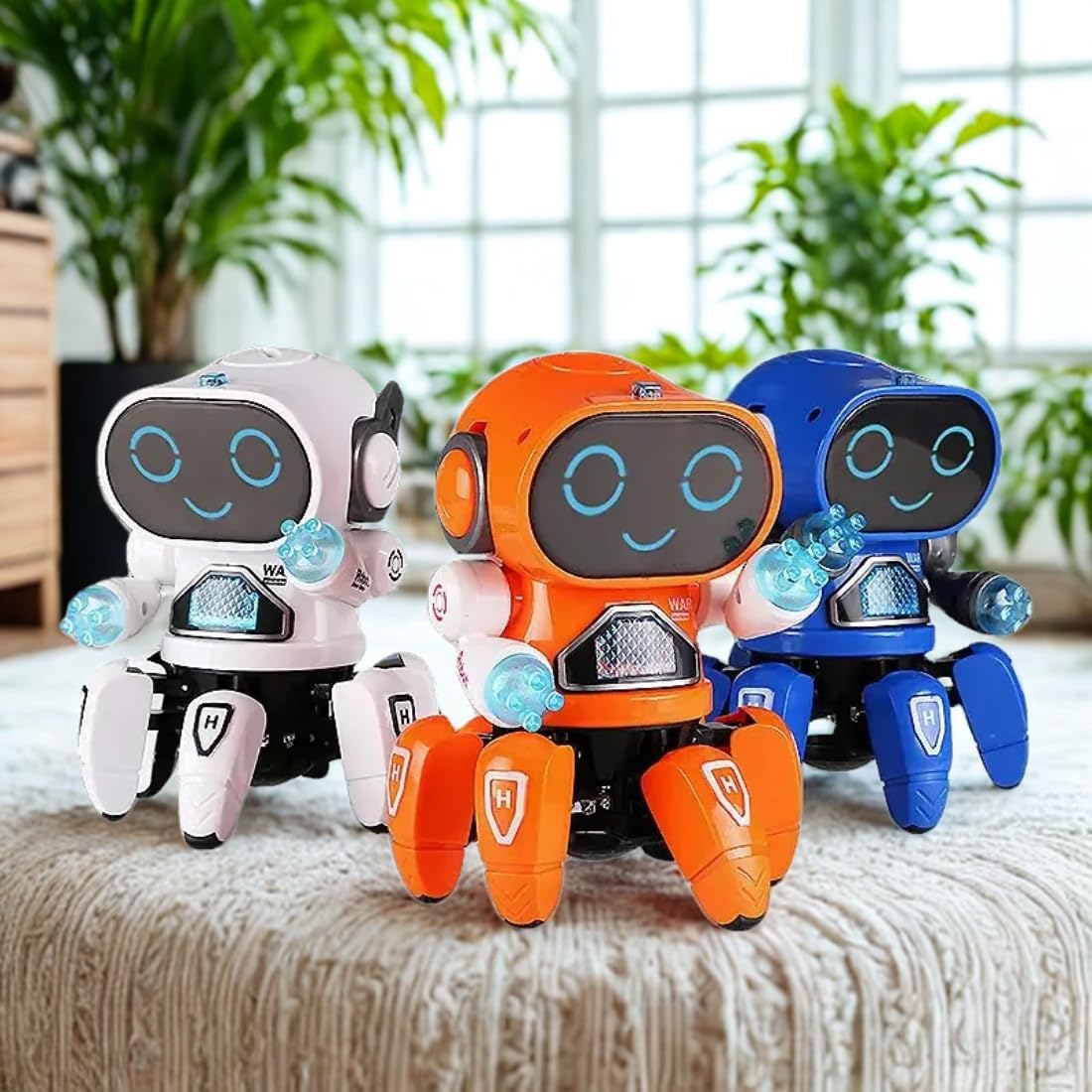 VRION® KRIMION® Toy Robot Dancing All Direction Rotation Robot with Colorful Lights and Music Dancing Robot Toys for Boys and Girls | Pack of 1 I (Assorted Colours) 1
