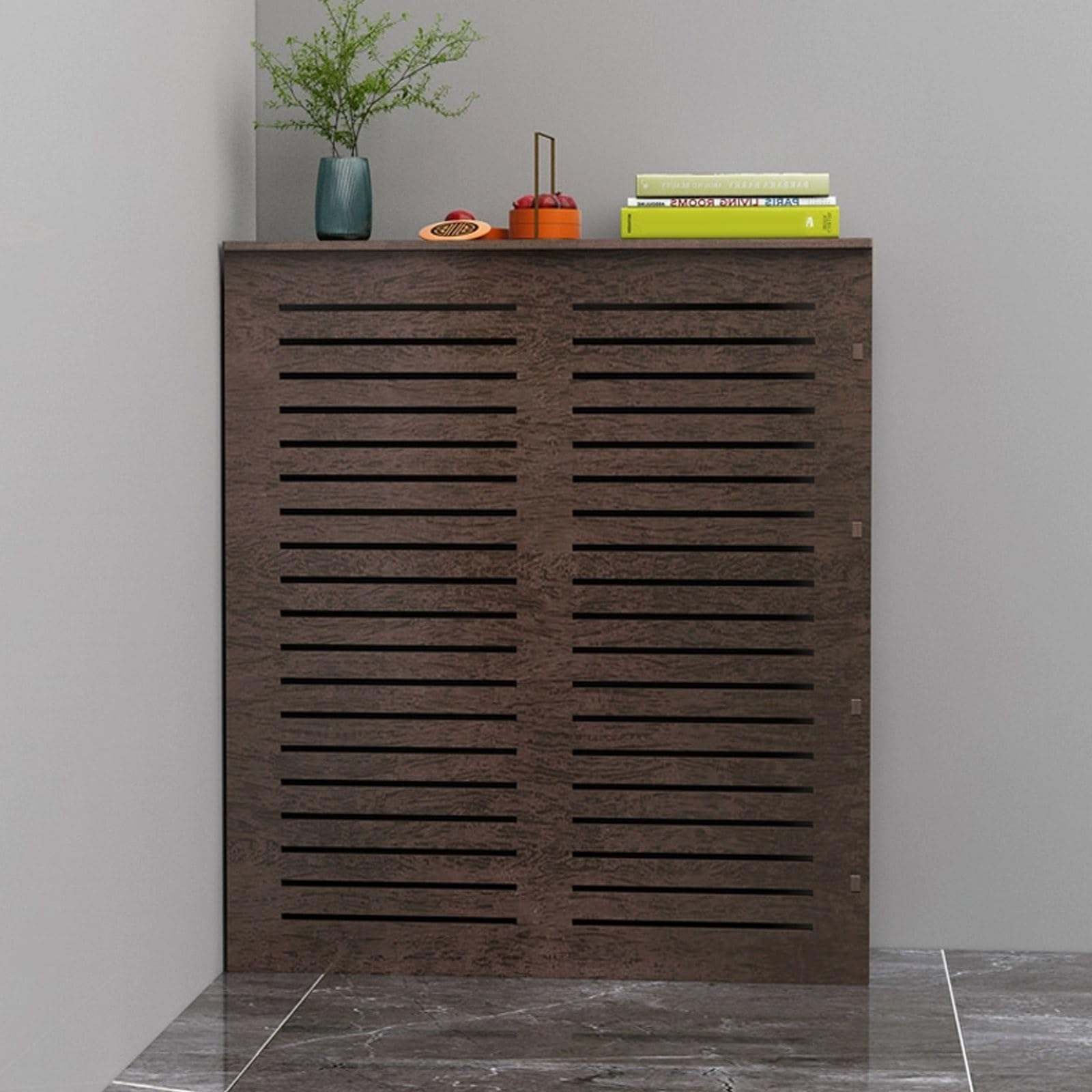 Cubiertas de radiador modernas de MDF con estante de almacenamiento superior para hogar