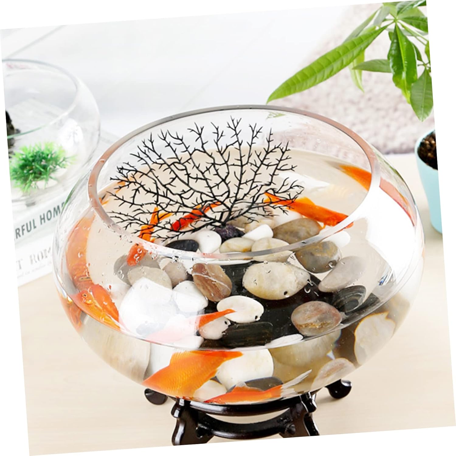 PRETYZOOM 2pcs Glass Succulent Plant Container Plant Terrarium Terrarium Aquarium Decorative Goldfish Bowl Desk Table Glass Flowerpot